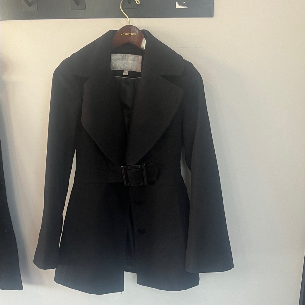 Jessica Simpson Black Pea Coat Size XSM